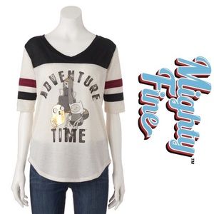Mighty Fine Adventure Time XL T-shirt Cream